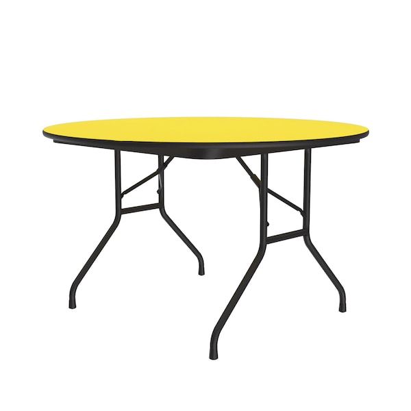 CF HPL Folding Tables 48" Round Yellow